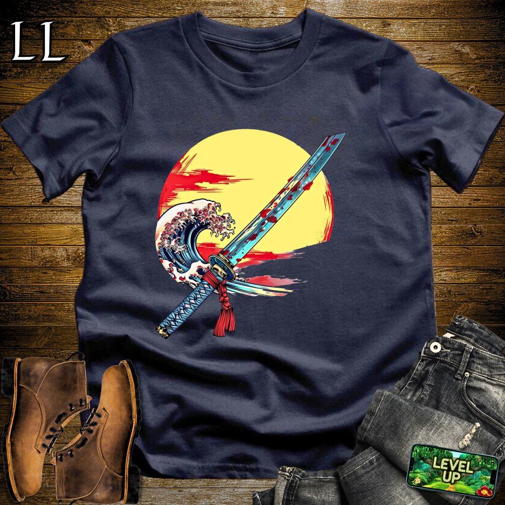 Samurai Katana Navy | Sword Master Graphic Tee