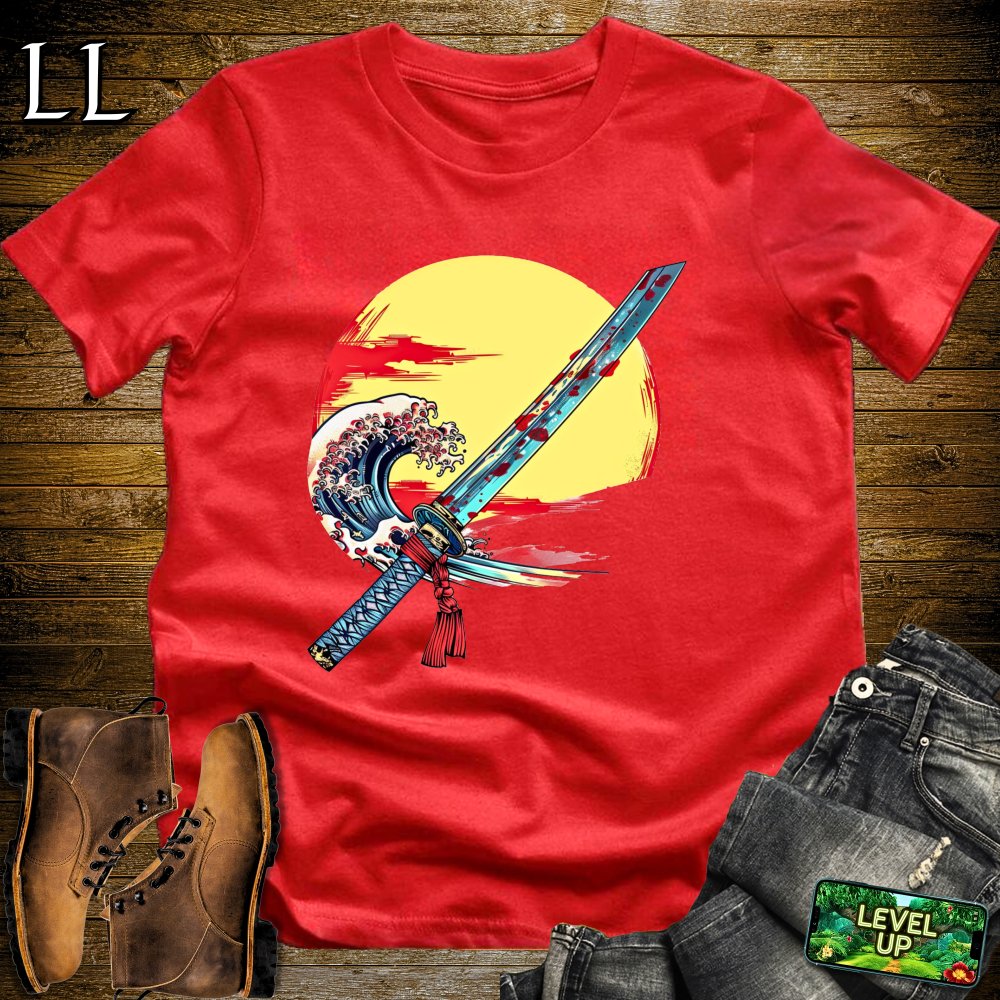 Samurai Katana Red | Sword Master Graphic Tee