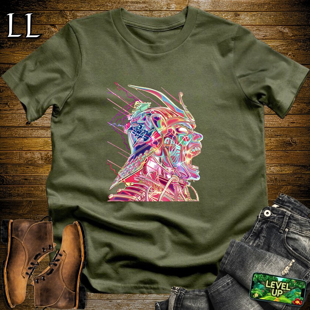 Samurai Rage Military Green | Warrior Intensity Graphic Tee
