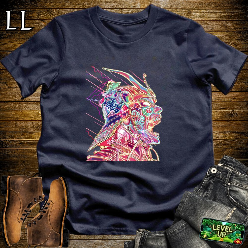 Samurai Rage Navy | Warrior Intensity Graphic Tee