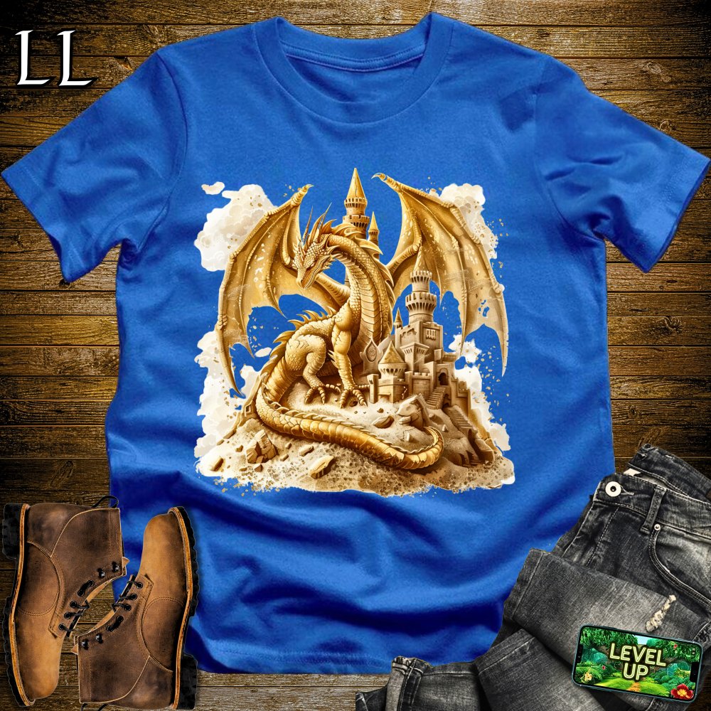 Sand Castle Dragon Softstyle Tee - Royal - LegacyLayers