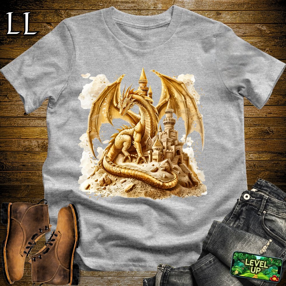 Sand Castle Dragon Softstyle Tee - Sport Grey - LegacyLayers