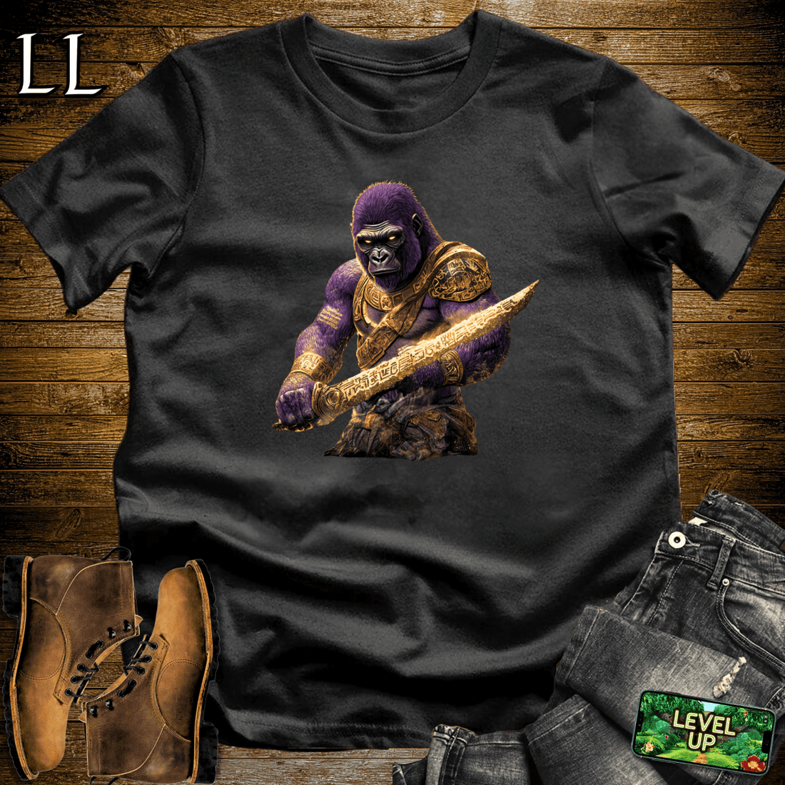 Sand Gaurdian Gorilla Softstyle Tee Black | Adventure Shirt