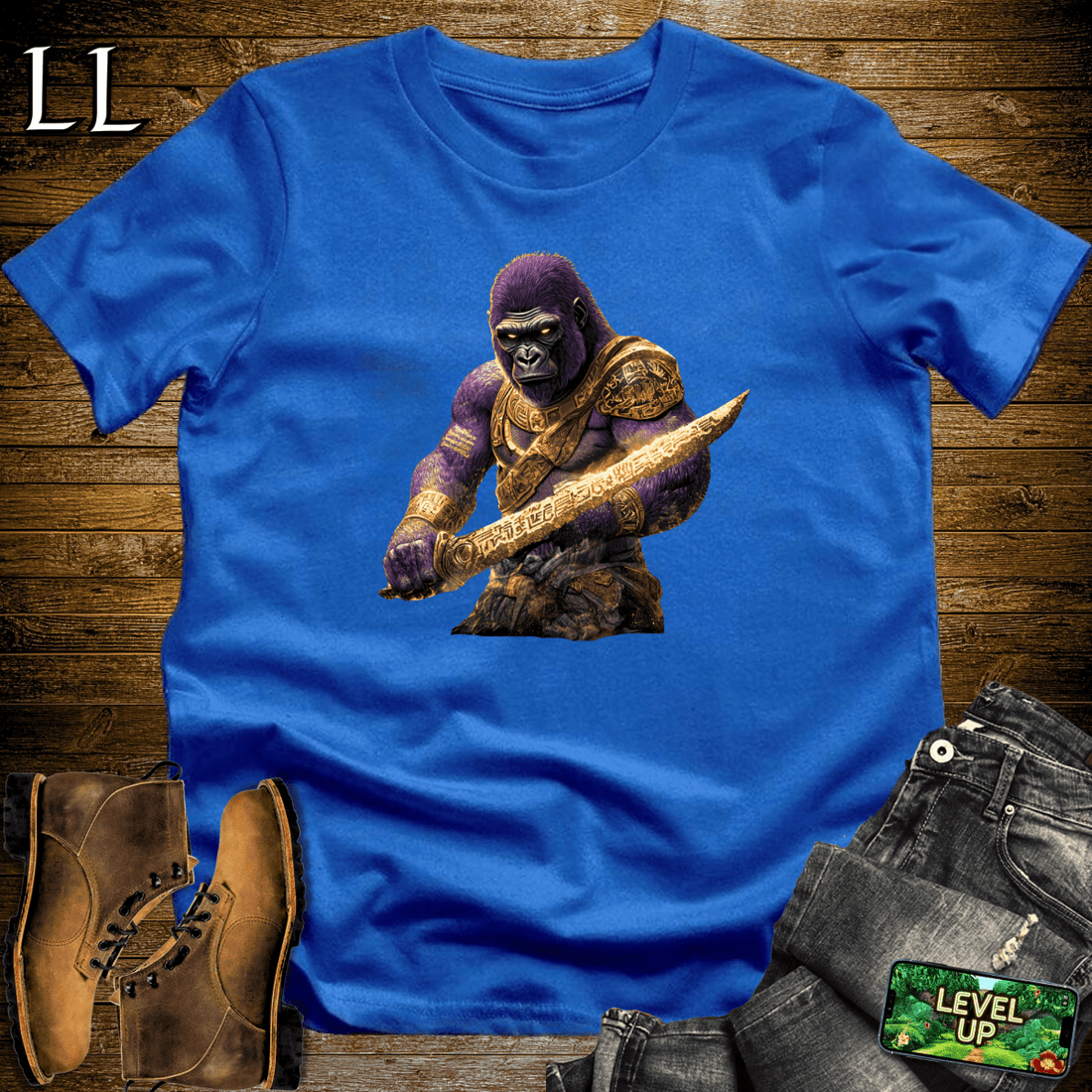 Sand Gaurdian Gorilla Softstyle Tee Royal | Adventure Shirt