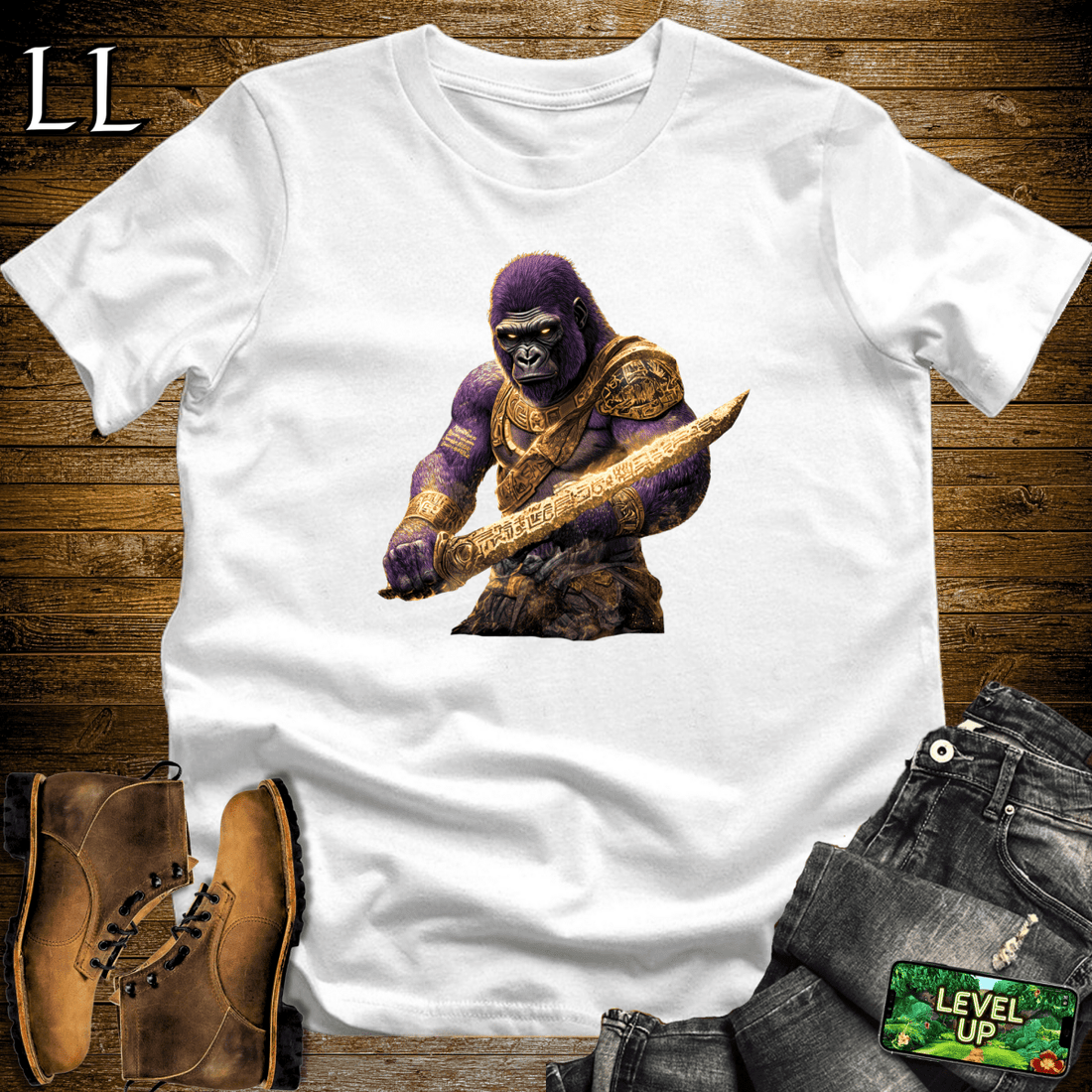 Sand Gaurdian Gorilla Softstyle Tee White | Adventure Shirt