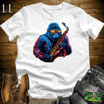 Saxophone Master Gorilla White | Jazz Lover Shirt