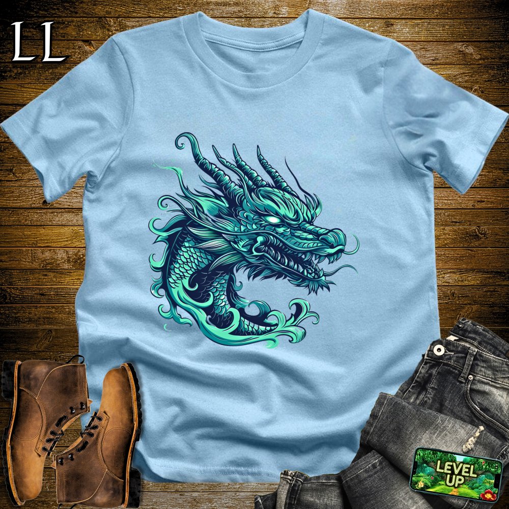 Sea Dragon Head Softstyle Tee - Light Blue - LegacyLayers