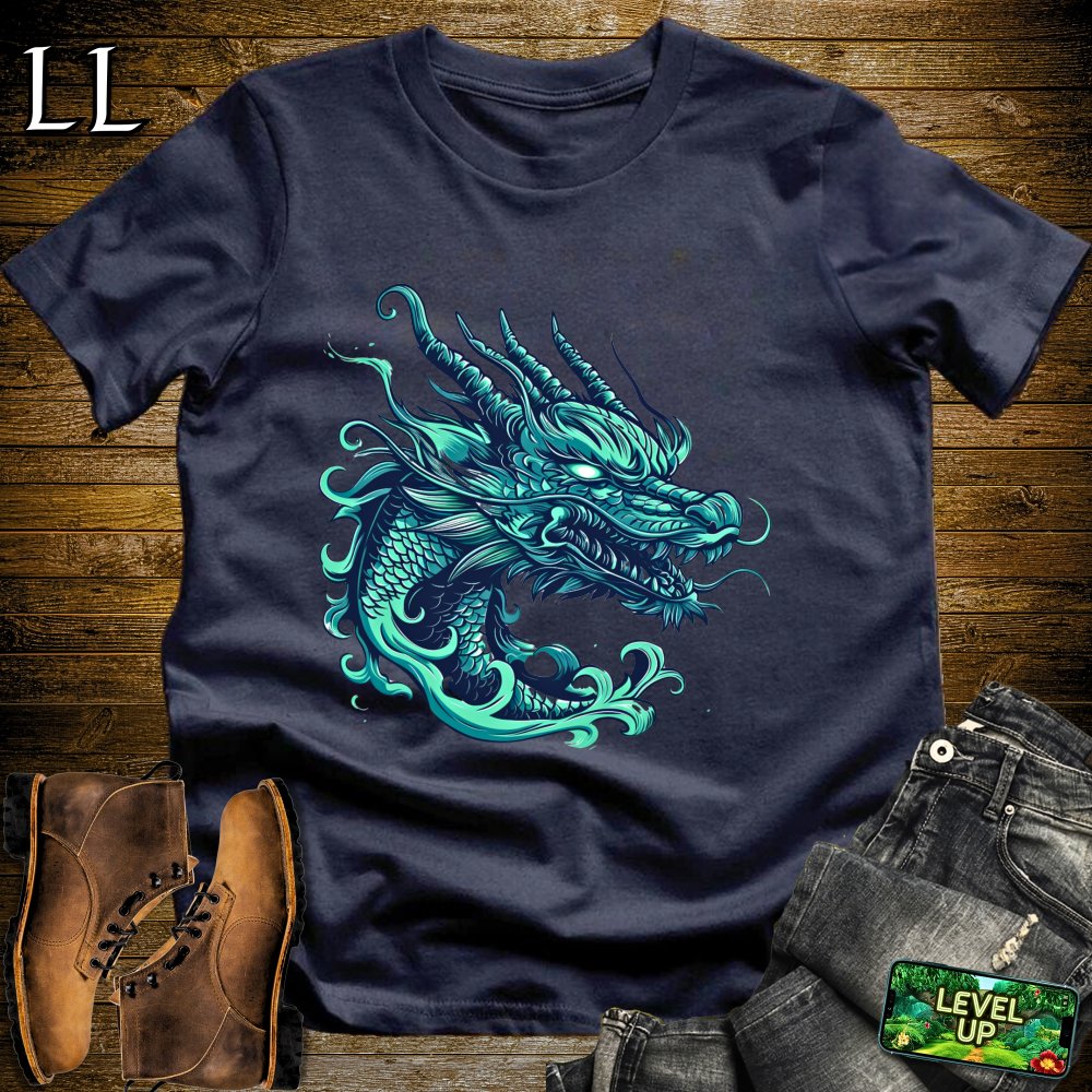 Sea Dragon Head Softstyle Tee - Navy - LegacyLayers