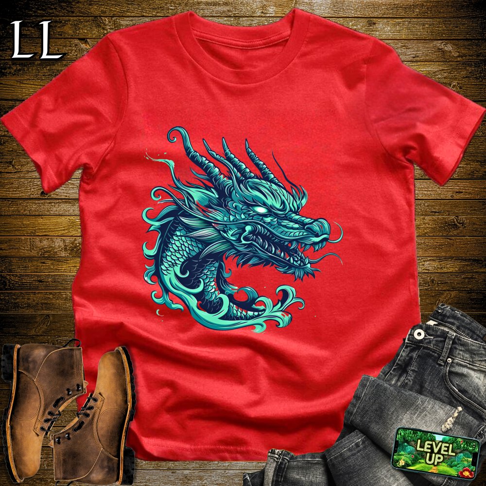 Sea Dragon Head Softstyle Tee - Red - LegacyLayers