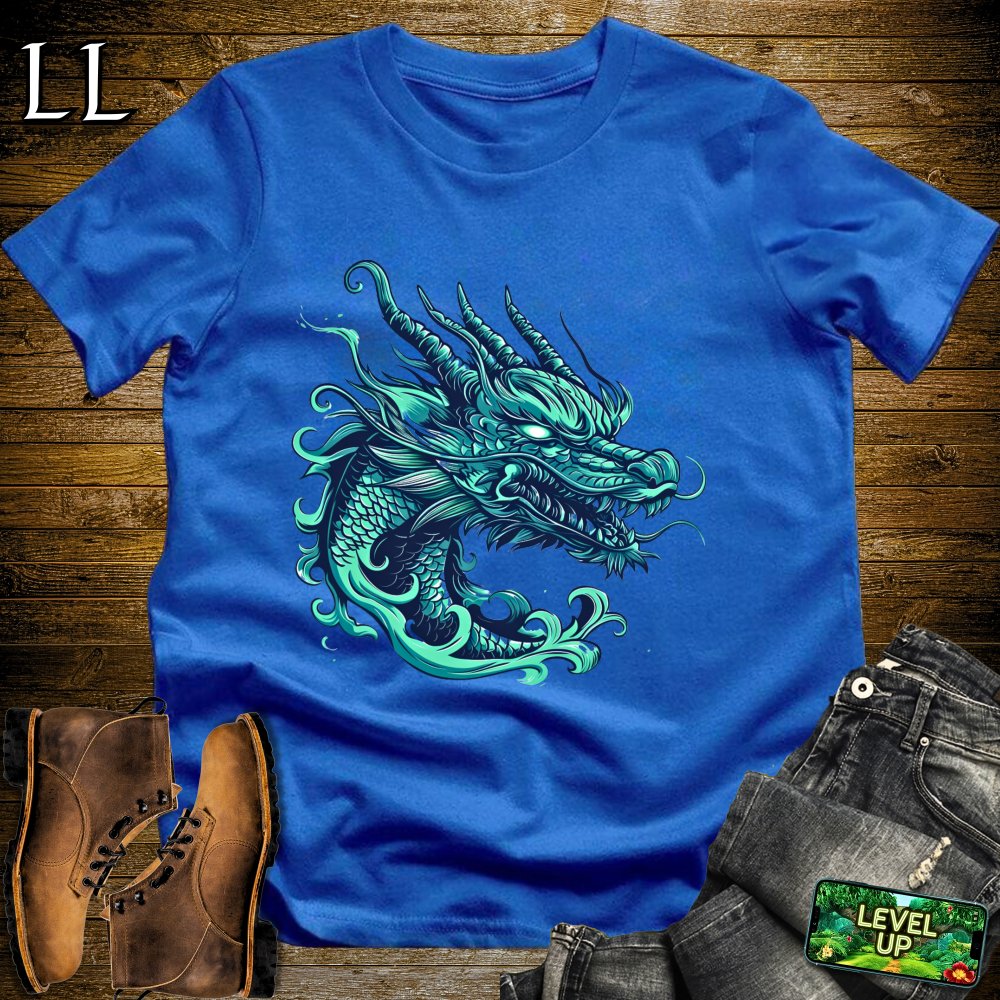 Sea Dragon Head Softstyle Tee - Royal - LegacyLayers