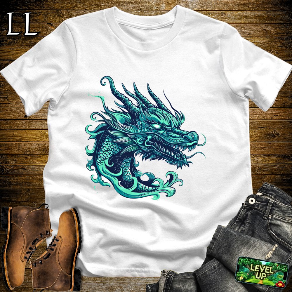 Sea Dragon Head Softstyle Tee - White - LegacyLayers