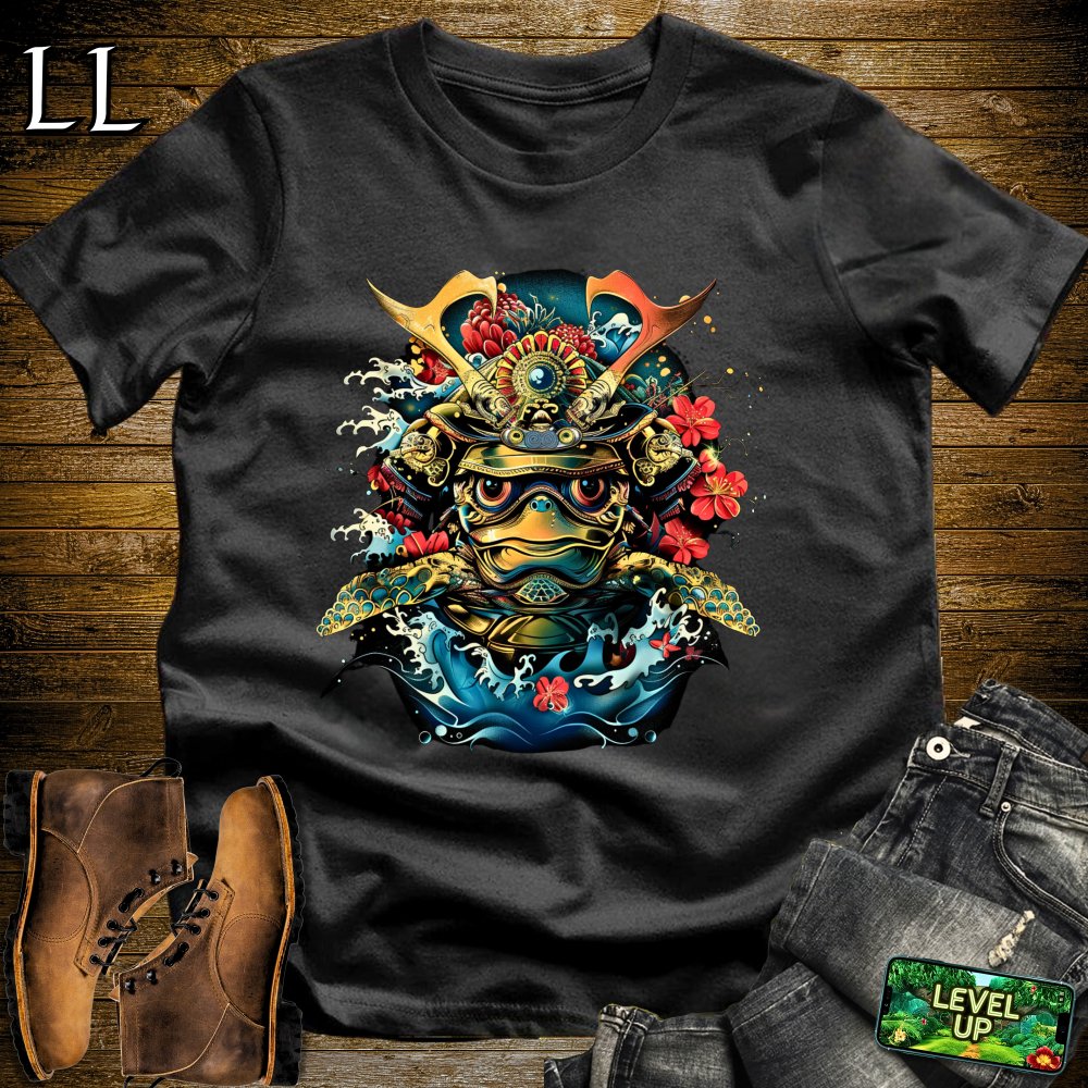 Sea Turtle Samurai Black | Ocean Wisdom Graphic Tee