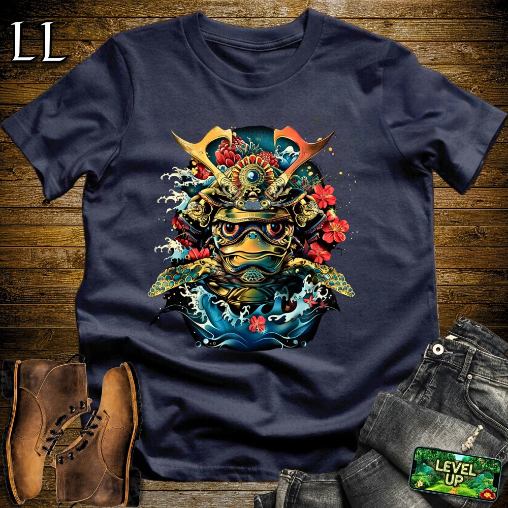 Sea Turtle Samurai Softstyle Tee - Navy - LegacyLayers