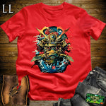 Sea Turtle Samurai Red | Ocean Wisdom Graphic Tee