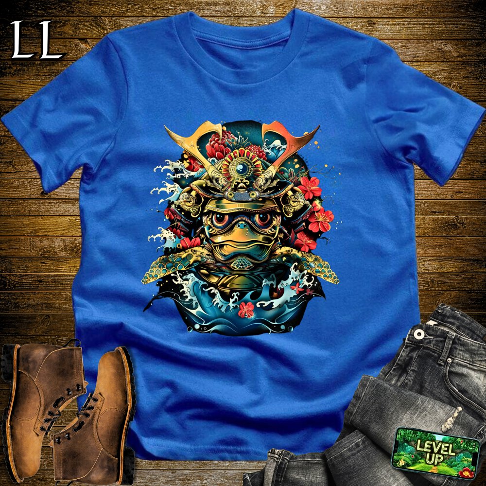 Sea Turtle Samurai Royal | Ocean Wisdom Graphic Tee