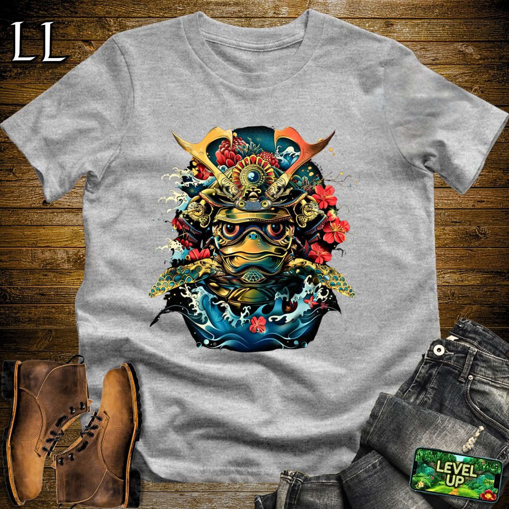 Sea Turtle Samurai Sport Grey | Ocean Wisdom Graphic Tee