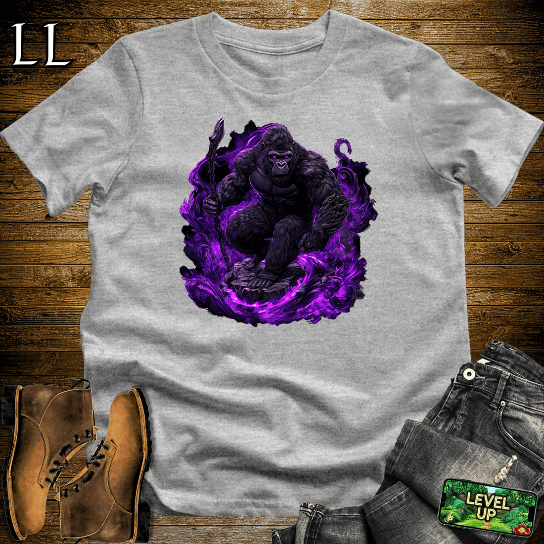 Shadow Gorilla Softstyle Tee Sport Grey | Dark Graphic Tee