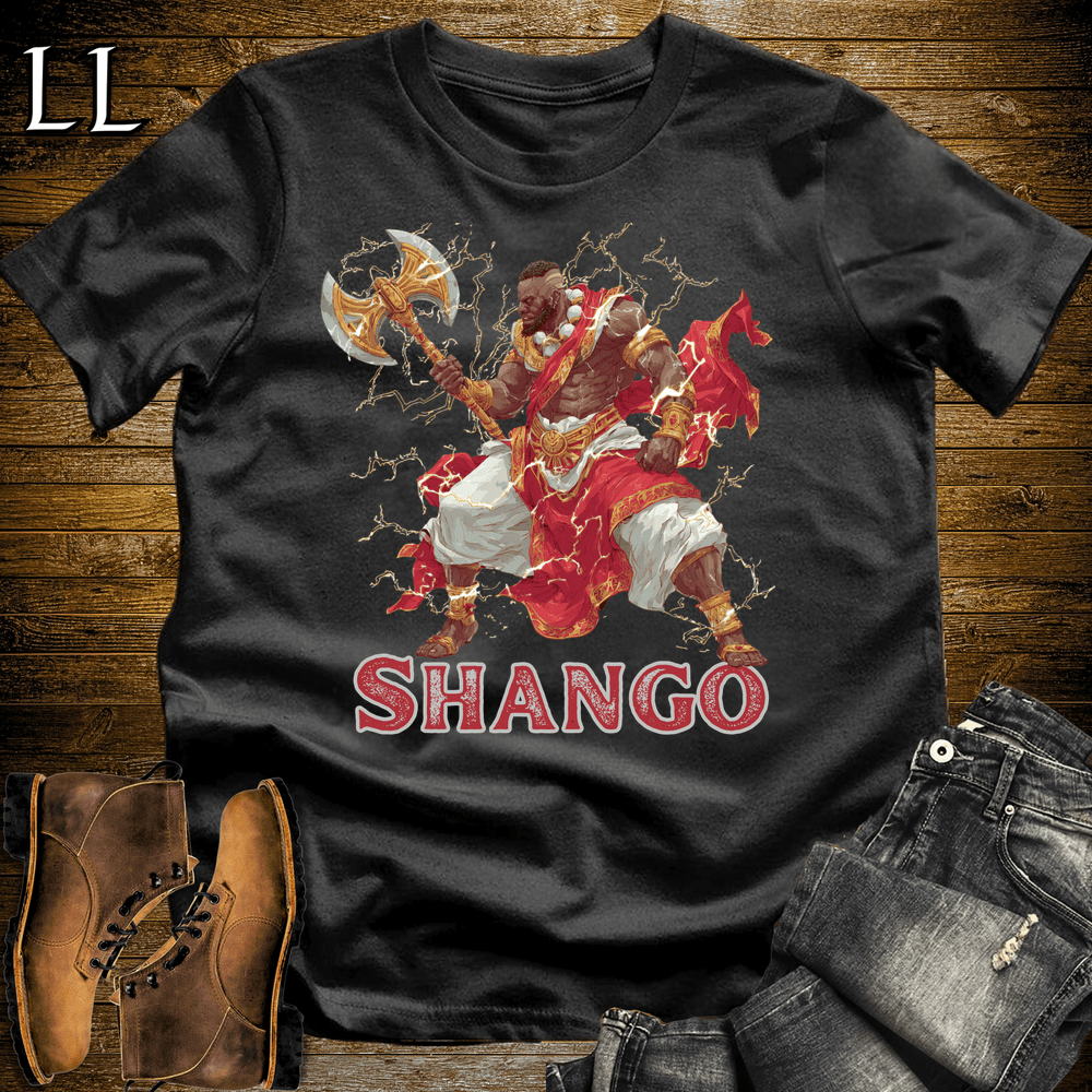 Shango African God Softstyle Tee Black | African Mythology Shirt