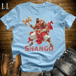 Shango African God Softstyle Tee Light Blue | African Mythology Shirt