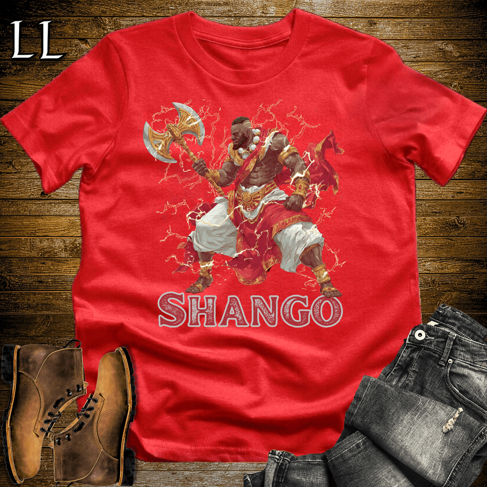 Shango African God Softstyle Tee - Red - LegacyLayers