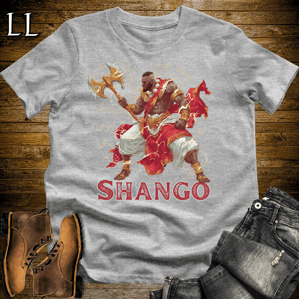 Shango African God Softstyle Tee Sport Grey | African Mythology Shirt
