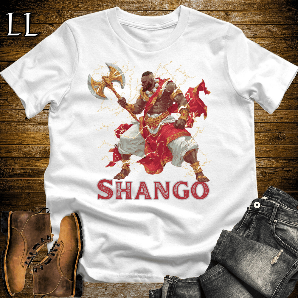 Shango African God Softstyle Tee White | African Mythology Shirt