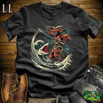 Shark Slayer Samurai Black | Ocean Warrior Graphic Tee