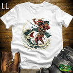 Shark Slayer Samurai White | Ocean Warrior Graphic Tee