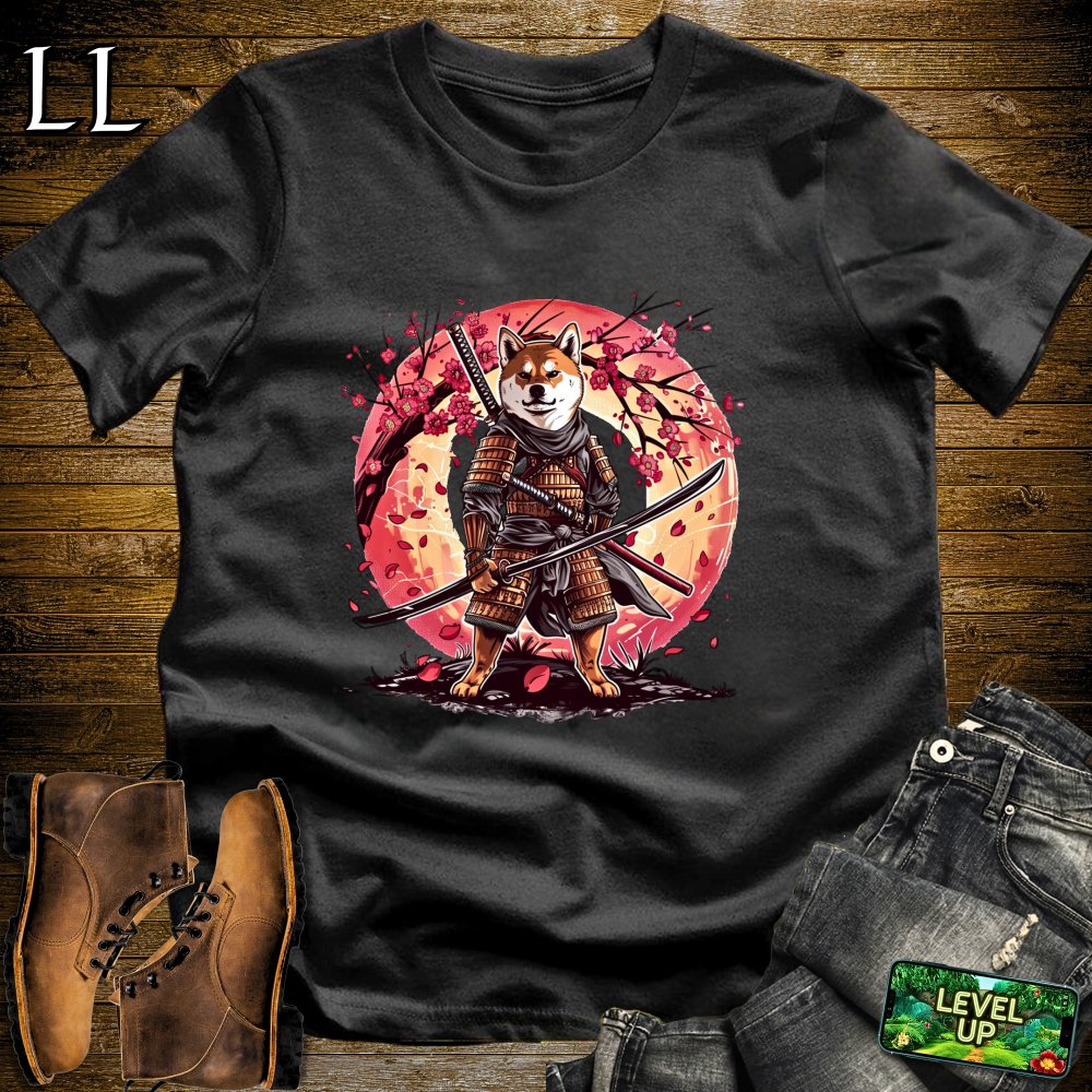 Shiba Inu Samurai Black | Dog Warrior Graphic Tee