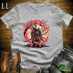 Shiba Inu Samurai Sport Grey | Dog Warrior Graphic Tee