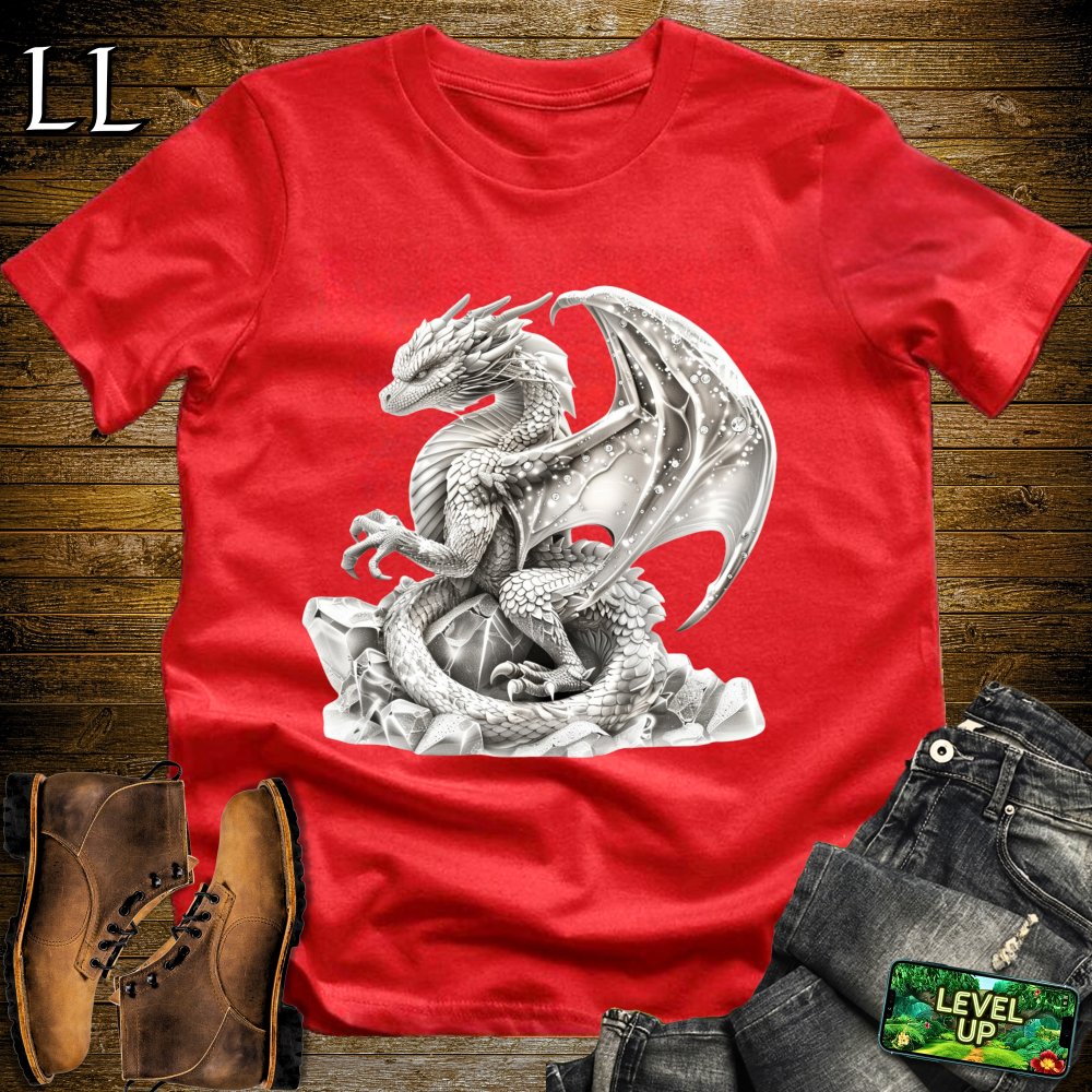 Shiny Crystal Dragon Softstyle Tee - Red - LegacyLayers