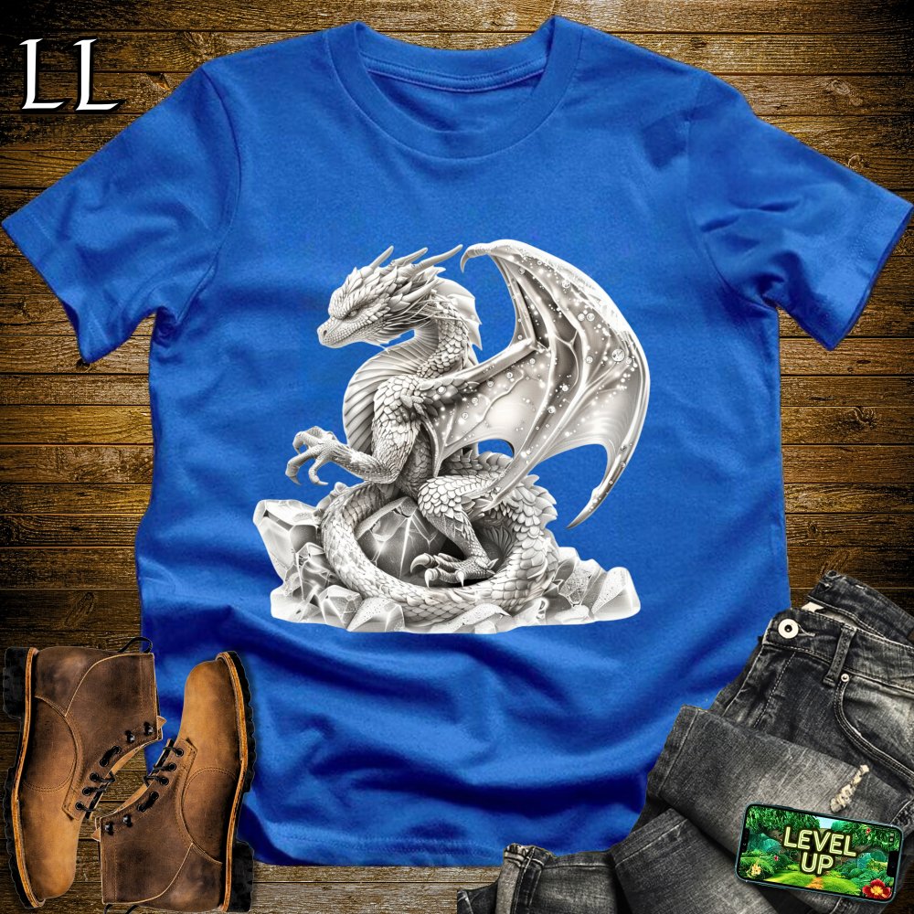 Shiny Crystal Dragon Softstyle Tee - Royal - LegacyLayers