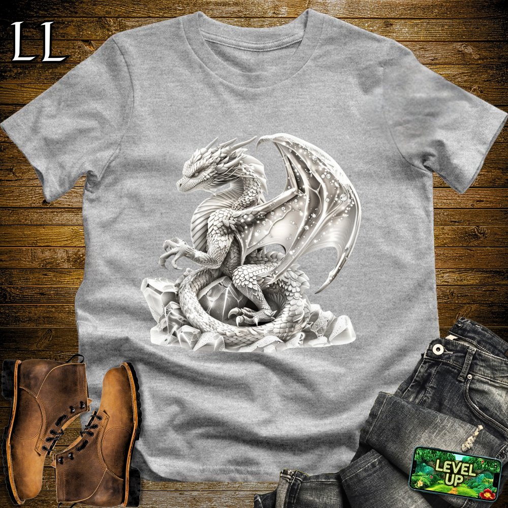 Shiny Crystal Dragon Softstyle Tee - Sport Grey - LegacyLayers