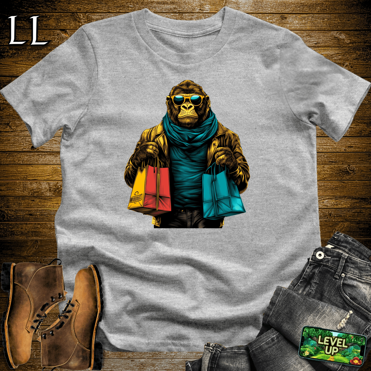 Shopping Gorilla Softstyle Tee - Sport Grey - LegacyLayers