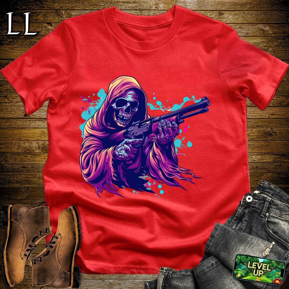 Shotgun Grim Reaper Softstyle Tee - Red - LegacyLayers