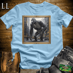 Skeleton Gorilla Art Light Blue | Spooky Cigar Lover Tee
