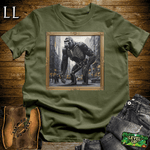 Skeleton Gorilla Art Military Green | Spooky Cigar Lover Tee