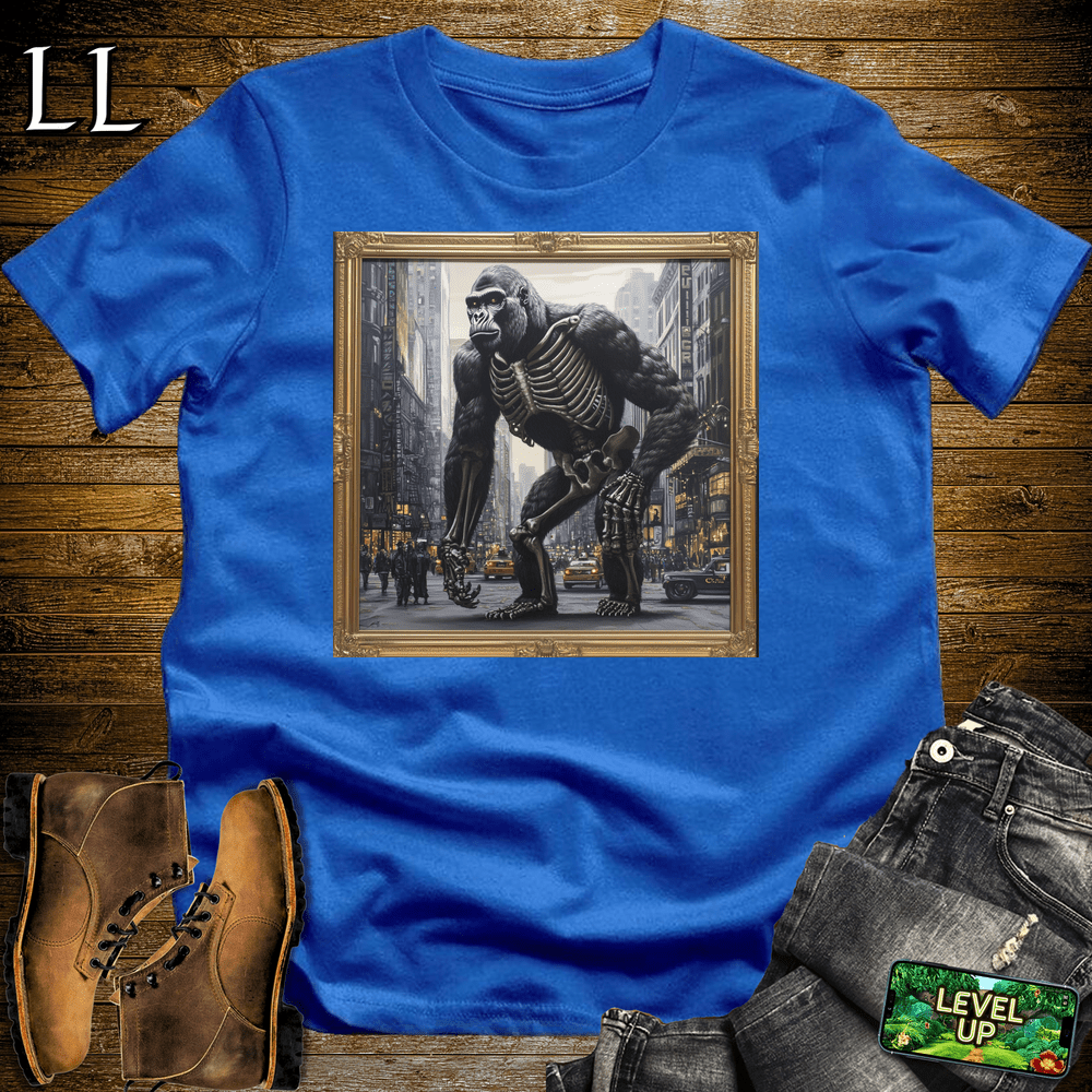 Skeleton Gorilla Art Royal | Spooky Cigar Lover Tee