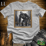 Skeleton Gorilla Art Sport Grey | Spooky Cigar Lover Tee