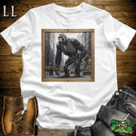 Skeleton Gorilla Art White | Spooky Cigar Lover Tee