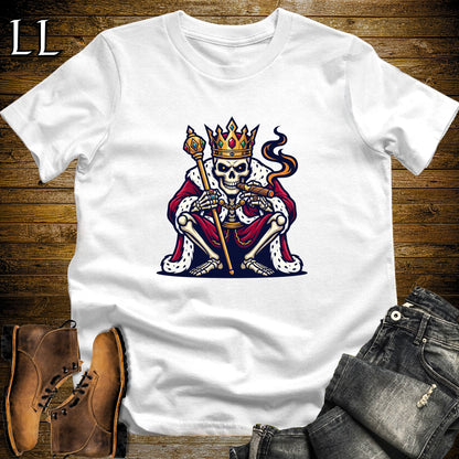 Skeleton King Royal Cigar T-Shirt White | Royal Cigar Lover Shirt