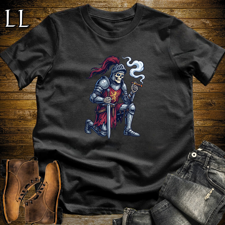 Skeleton Knight Longsword Cigar T-Shirt Black | Longsword Cigar Shirt