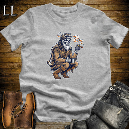 Skeleton Mountain Man Cigar T-Shirt Sport Grey | Mountain Man Cigar Shirt