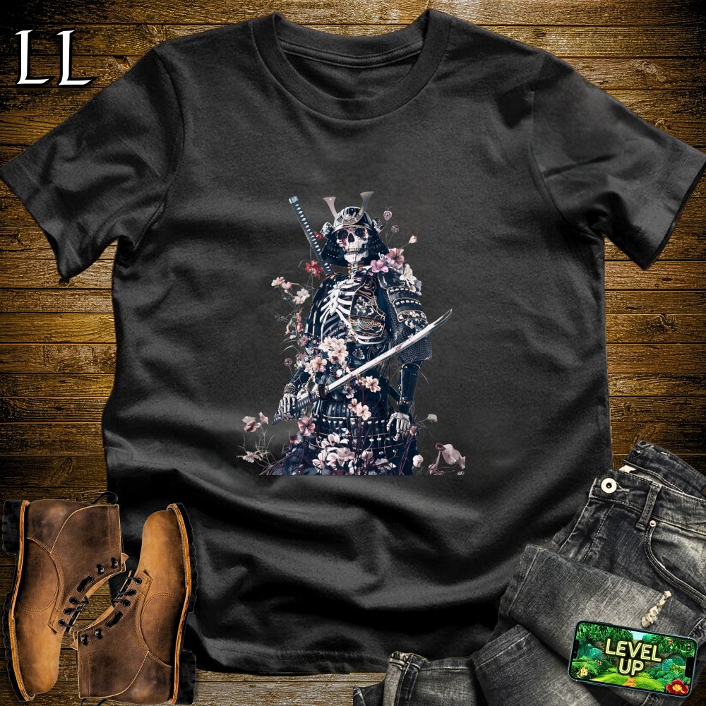 Skeleton Samurai Black | Dark Warrior Graphic Tee
