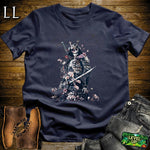 Skeleton Samurai Navy | Dark Warrior Graphic Tee
