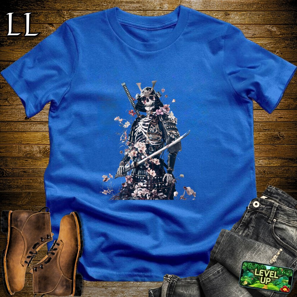 Skeleton Samurai Softstyle Tee - Royal - LegacyLayers