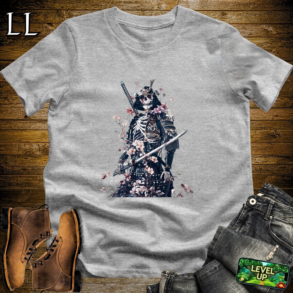 Skeleton Samurai Softstyle Tee - Sport Grey - LegacyLayers