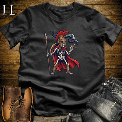 Skeleton Spartan Warrior Cigar T-Shirt Black | Warrior Cigar Shirt
