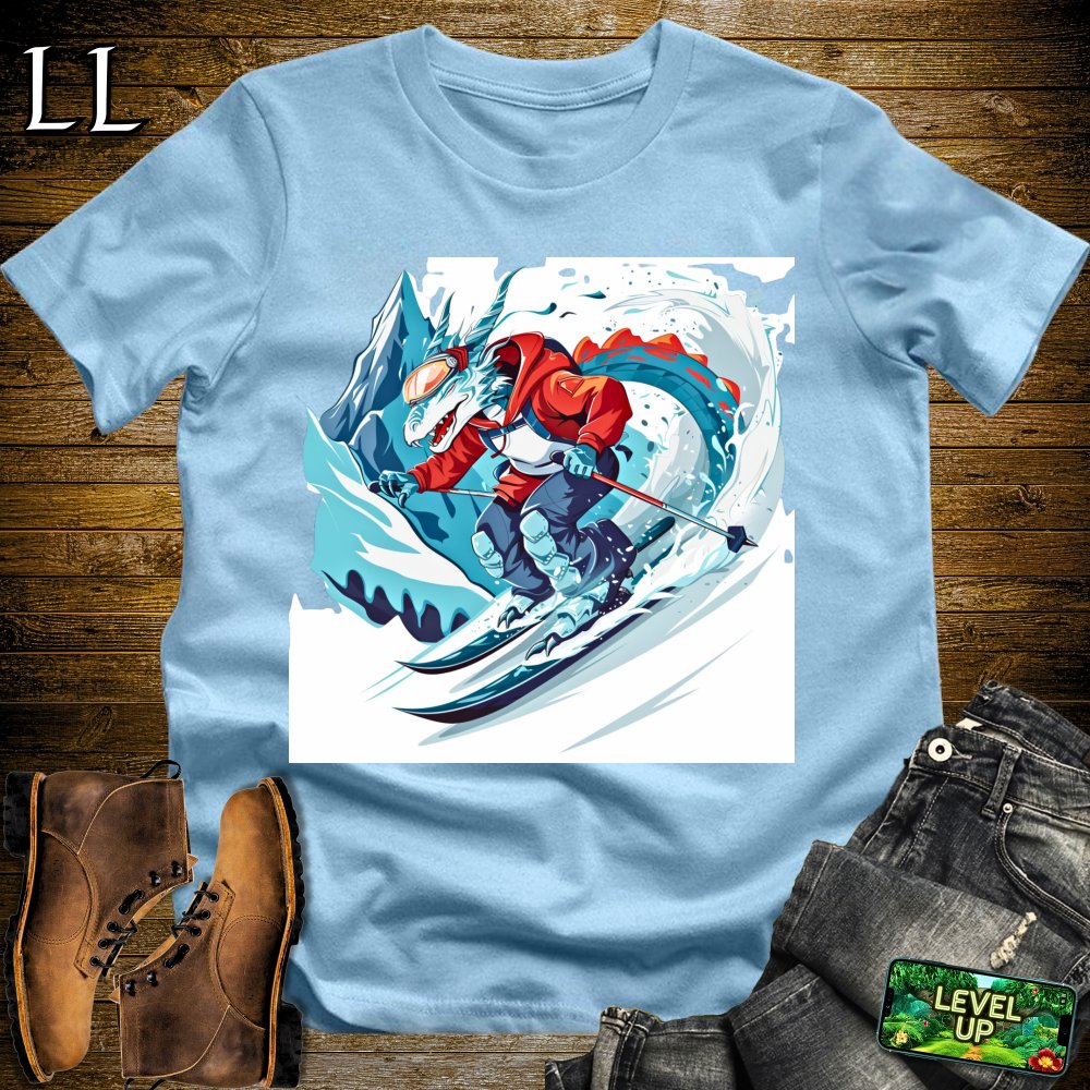 Ski Dragon Softstyle Tee - Light Blue - LegacyLayers