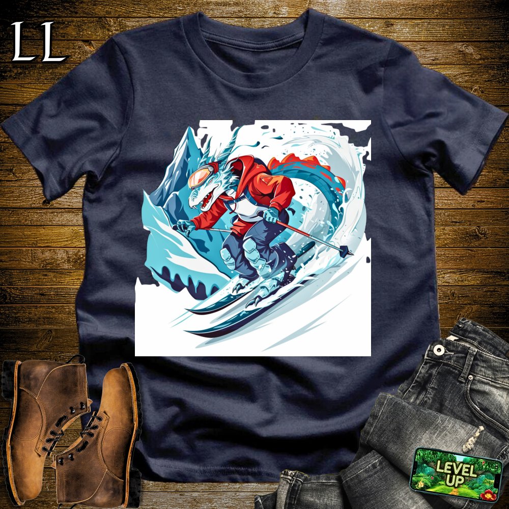 Ski Dragon Softstyle Tee - Navy - LegacyLayers